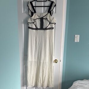 Chic Black and White Maxi Dress